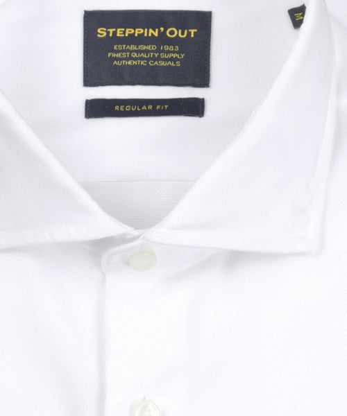 Overhemd uni cutaway regular fit | White