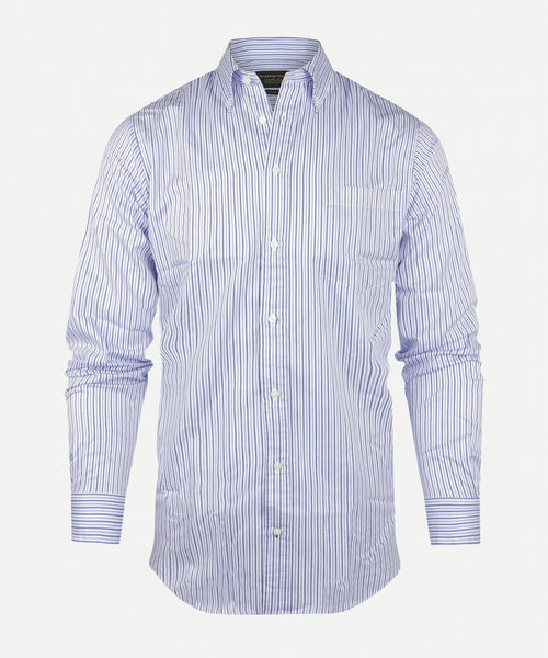Overhemd tweekleurig gestreept button-down | Light Blue