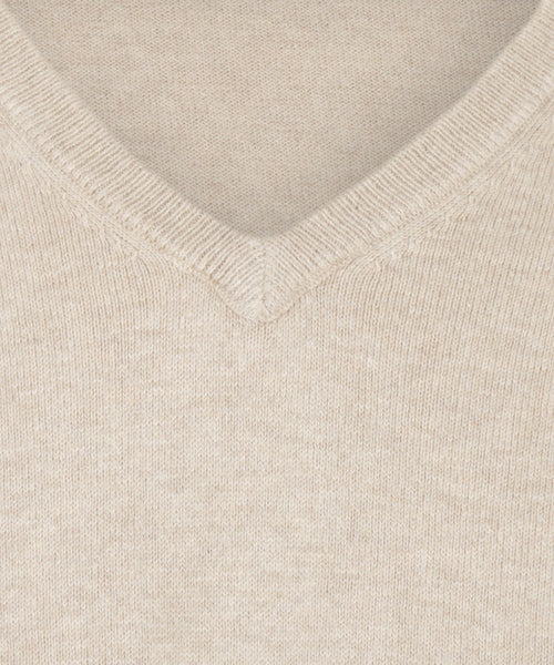 Trui cotton cashmere v-hals | Off White