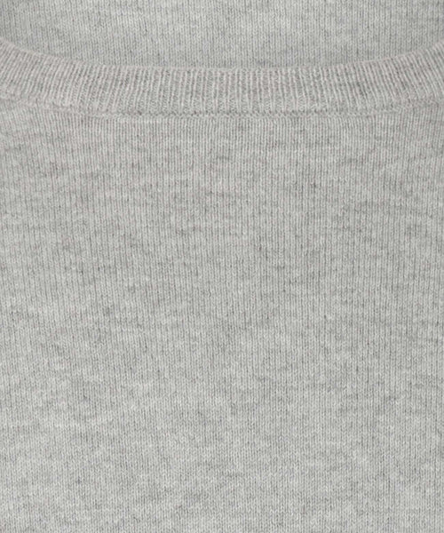 Trui cotton cashmere rondehals | Medium Grey Melange