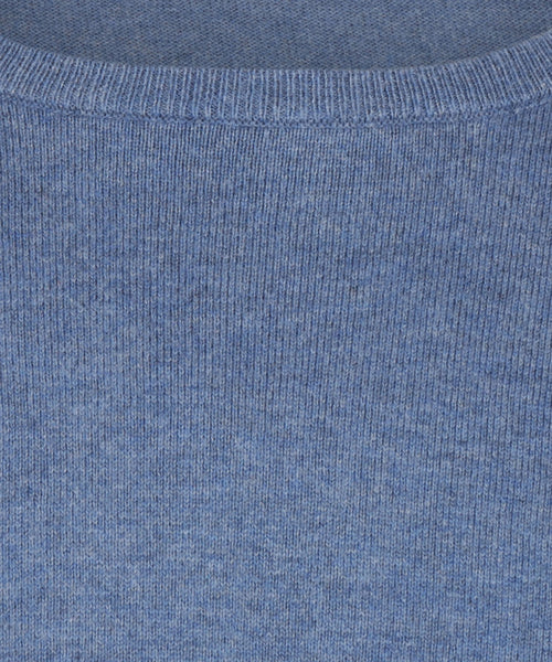 Trui cotton cashmere rondehals | Kobalt