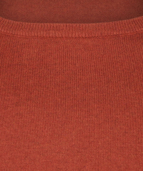 Trui cotton cashmere rondehals | Brick Red