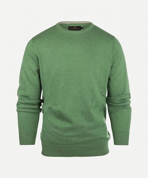 Trui cotton cashmere rondehals | Medium Green