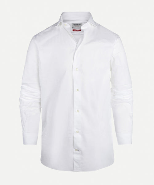 Overhemd fijn Oxford cutaway extra lange mouw | White