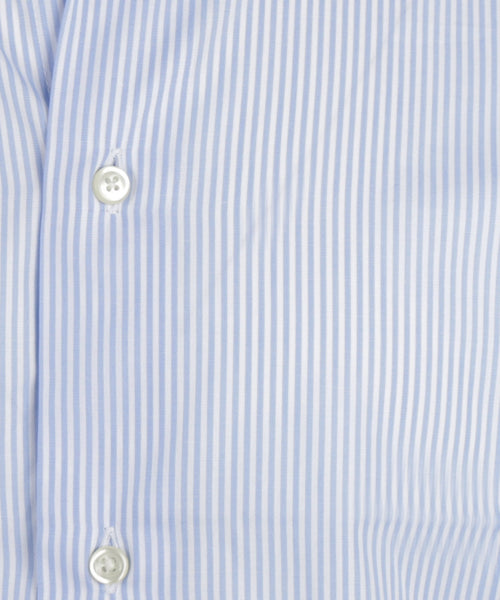 Overhemd gestreept cutaway extra lange mouw | Medium Blue