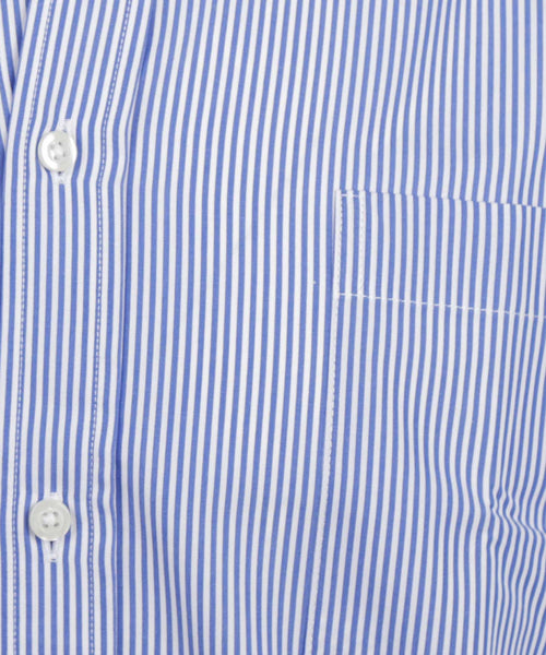 Overhemd gestreept regular fit button-down | Navy