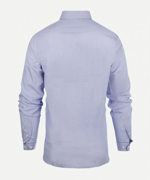 Overhemd kleine ruit regular fit cutaway | Light Blue
