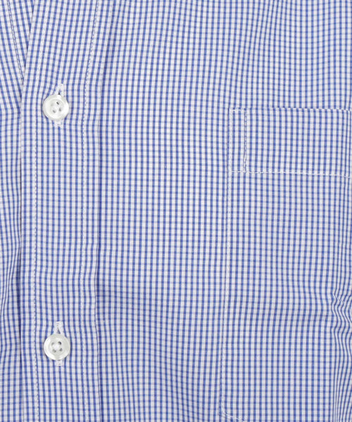 Overhemd kleine ruit regular fit button-down | Light Blue