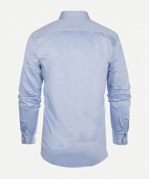 Overhemd visgraat regular fit cutaway | Light Blue