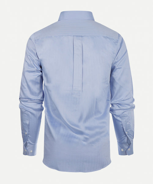 Overhemd visgraat regular fit button-down | Light Blue