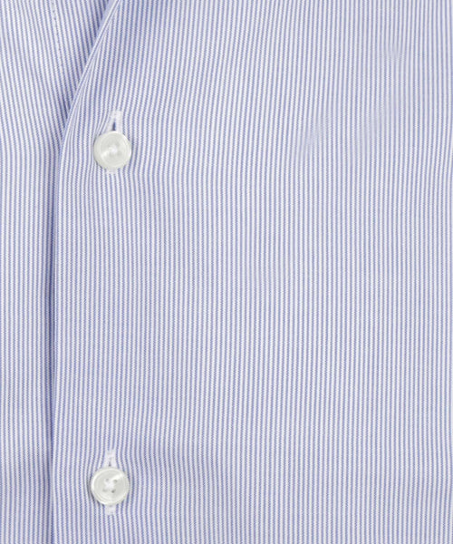 Overhemd mini streep regular fit cutaway | Light Blue