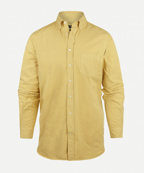 Overhemd garment dyed twill regular fit | Honey