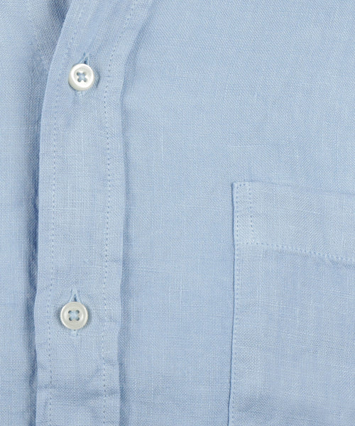 Overhemd linnen regular fit button-down | Sky Blue