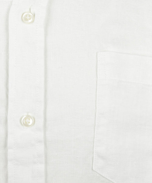 Overhemd linnen regular fit button-down | White