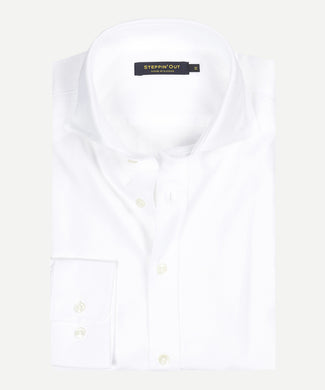 Overhemd Oxford regular fit cutaway | White