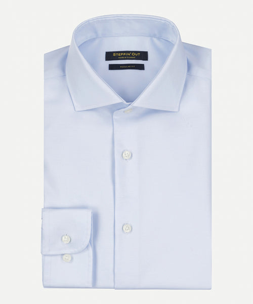 Overhemd Twill regular fit cutaway | Light Blue