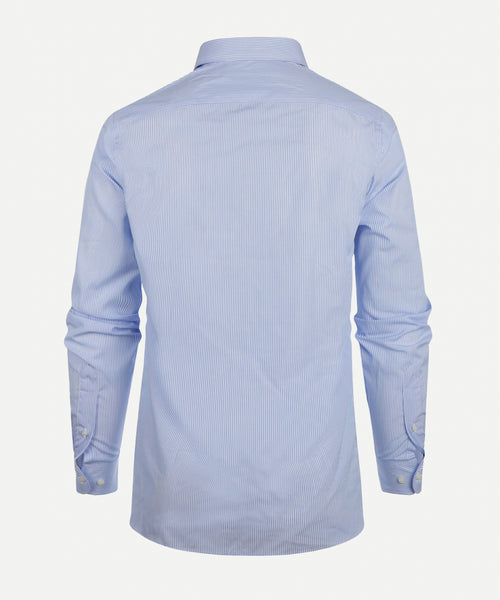 Overhemd gestreept regular fit cutaway | Light Blue