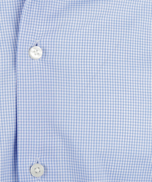 Overhemd geruit regular fit cutaway | Light Blue