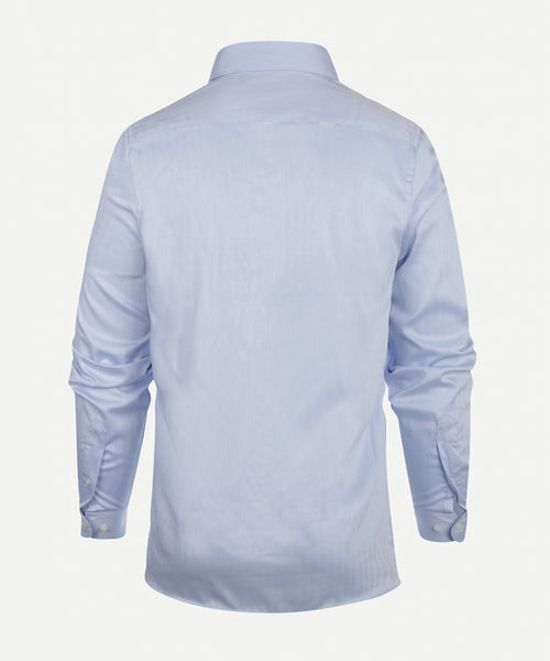 Overhemd Herringbone regular fit cutaway | Light Blue