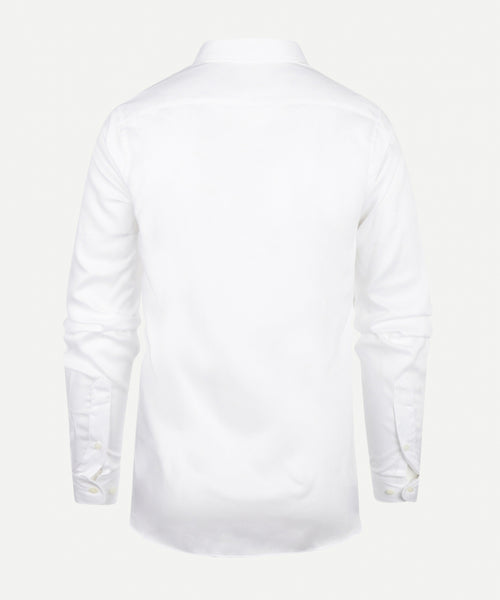 Overhemd Dobby regular fit cutaway | White