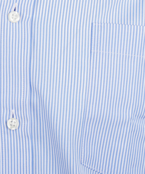 Overhemd gestreept regular fit button-down | Light Blue