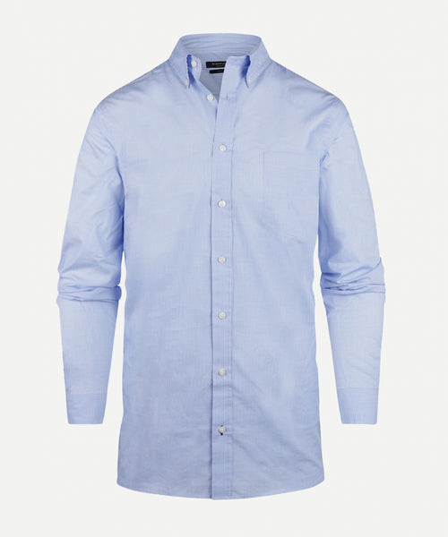 Overhemd geruit regular fit button-down | Light Blue