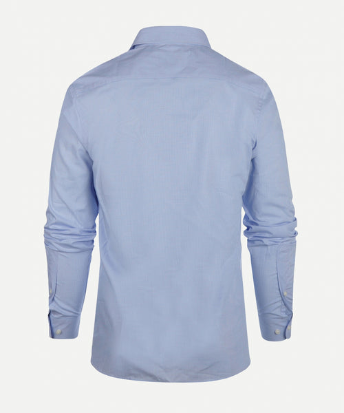 Overhemd geruit slim fit cutaway | Light Blue