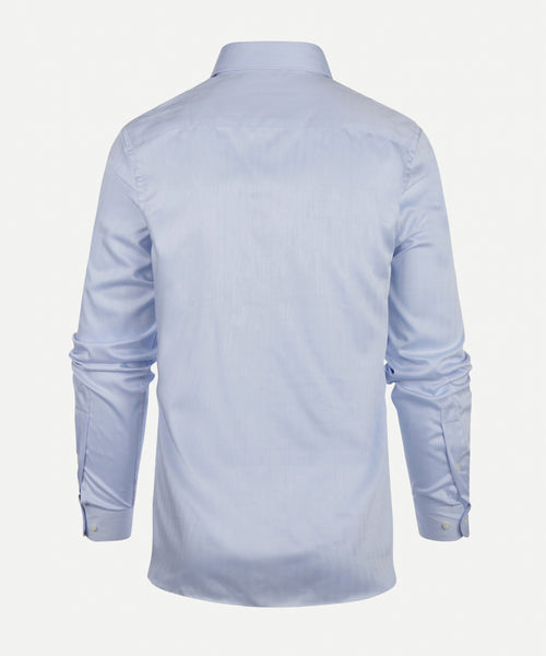 Overhemd Herringbone slim fit cutaway | Light Blue
