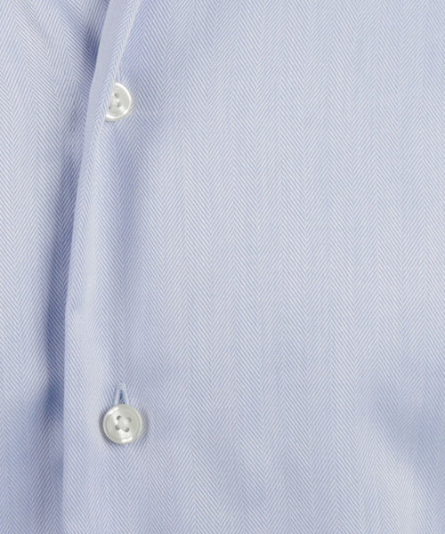 Overhemd Herringbone slim fit cutaway | Light Blue