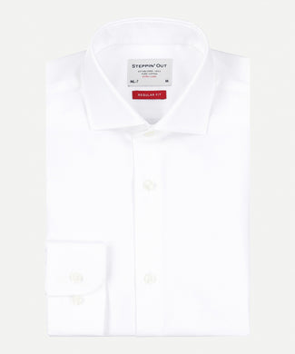 Overhemd Twill extra lange mouw cutaway | White