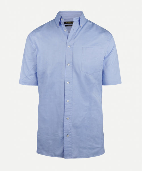 Overhemd regular fit korte mouw | Medium Blue