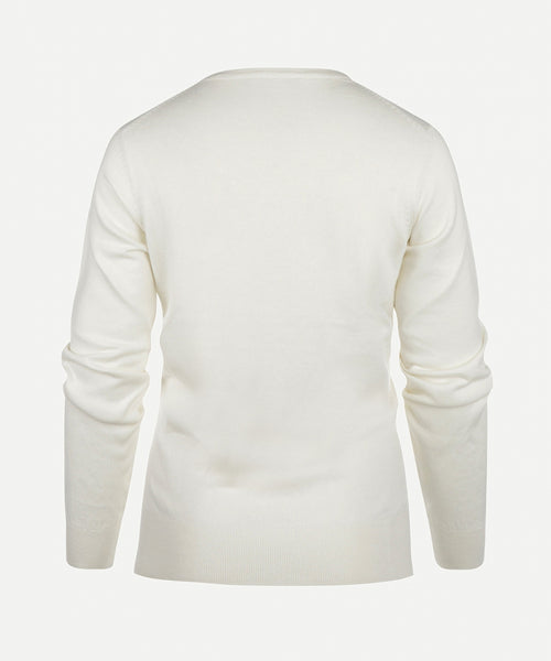 Trui cotton cashmere V-hals | Off White