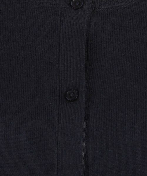 Vest cotton cashmere knoopsluiting | Navy