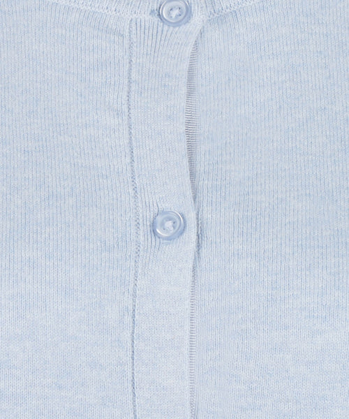 Vest cotton cashmere knoopsluiting | Sky Blue