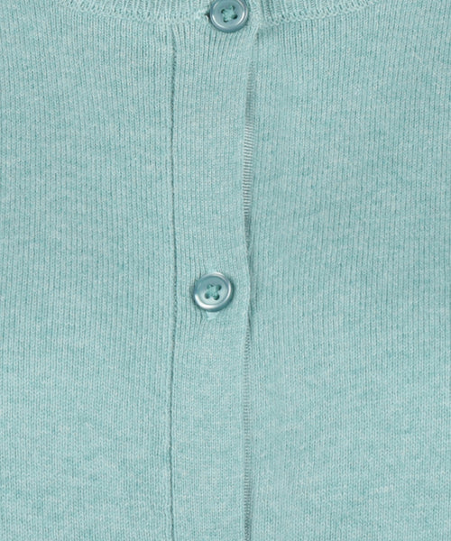 Vest cotton cashmere knoopsluiting | Jade Green