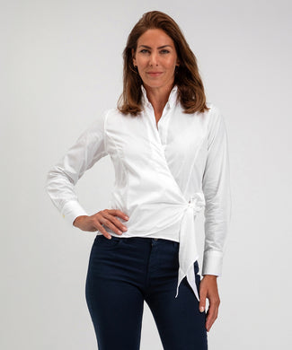 Blouse Julia met wikkel | White