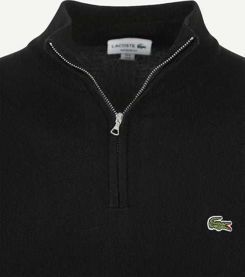 Lacoste pullover zipper zwart | Regular-fit