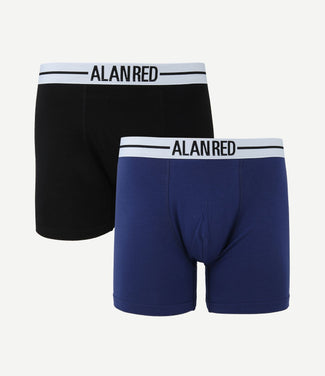 Boxer zwart blauw (2-pack)