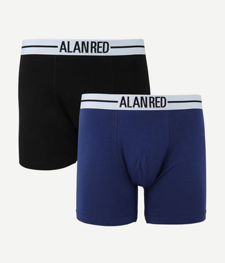 Boxer zwart blauw (2-pack)
