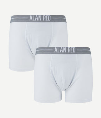 Alan Red boxershort wit (2-pack)