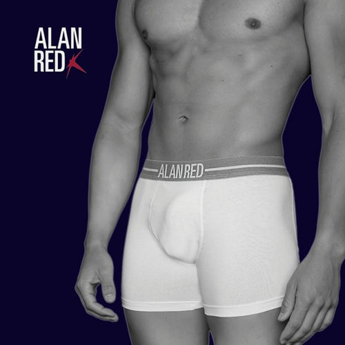 Alan Red boxershort wit (2-pack)
