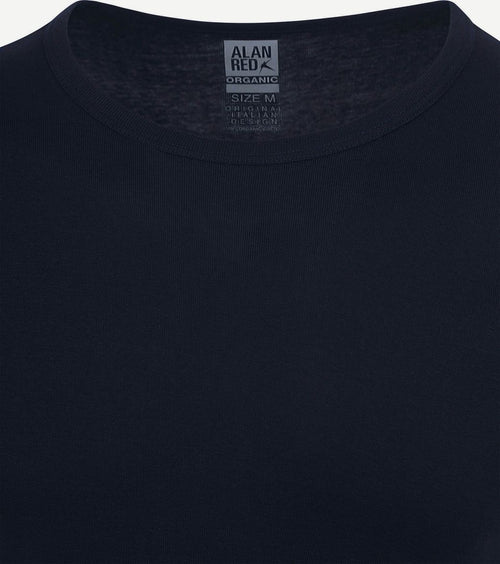 Alan Red Copenhagen t-shirt o-hals donkerblauw (2-pack) | Slim-fit