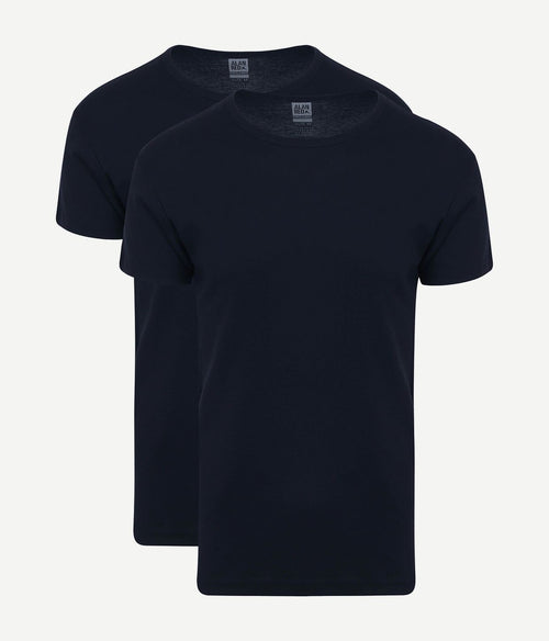 Alan Red Copenhagen t-shirt o-hals donkerblauw (2-pack) | Slim-fit