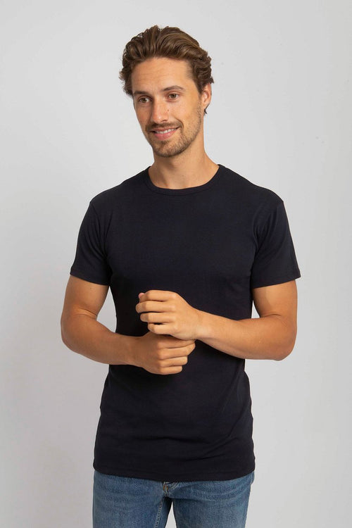 Alan Red Copenhagen t-shirt o-hals donkerblauw (2-pack) | Slim-fit