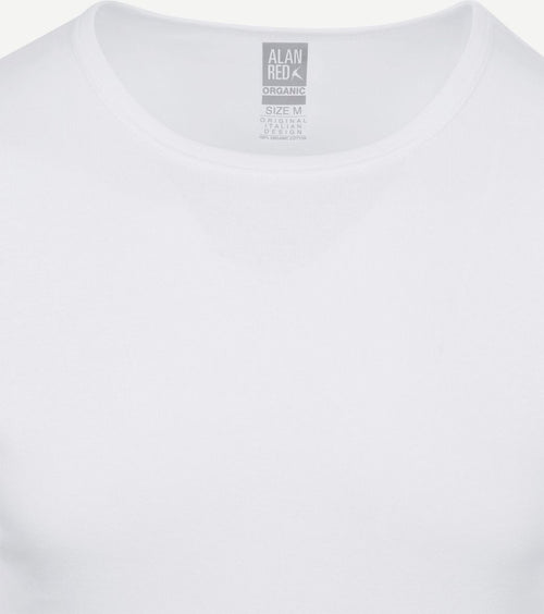 Alan Red Copenhagen t-shirt o-hals wit (2-pack) | Slim-fit