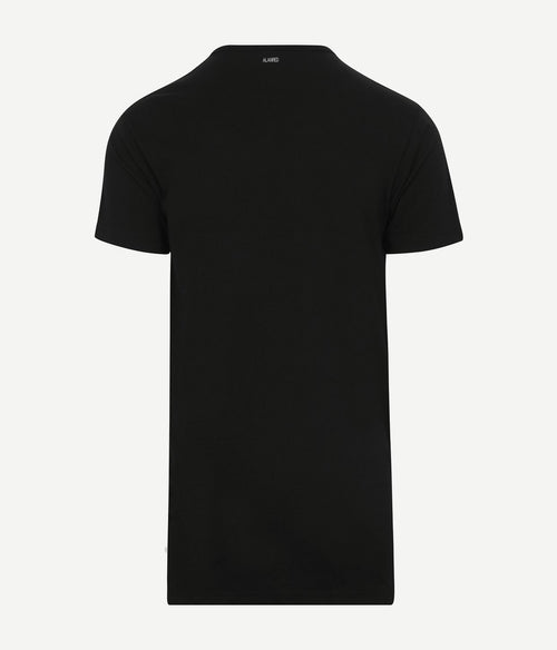 Alan Red Derby extra lang t-shirt zwart (2-pack) | Regular-fit