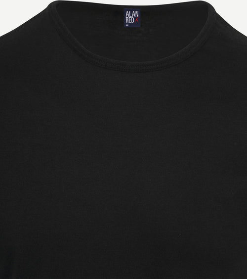 Alan Red Derby o-hals t-shirt zwart (2-pack) | Regular-fit