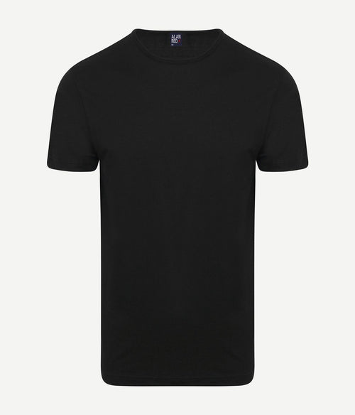 Alan Red Derby o-hals t-shirt zwart (2-pack) | Regular-fit