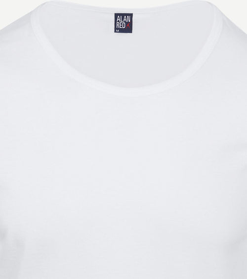 Alan Red James brede o-hals wit (2-pack) | Slim-fit