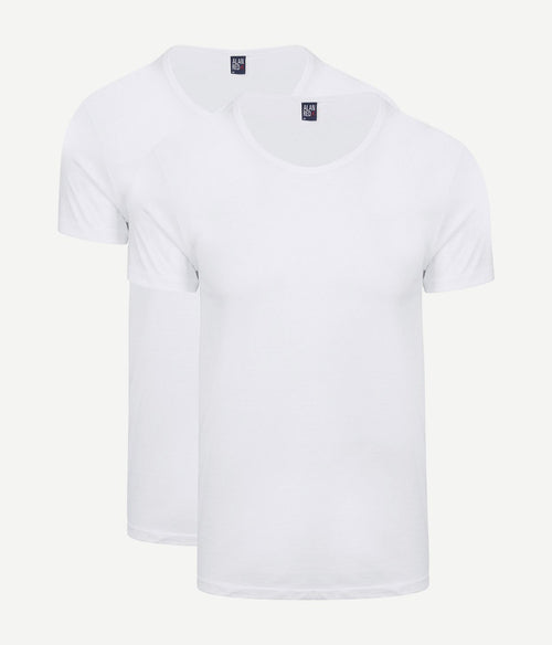Alan Red James brede o-hals wit (2-pack) | Slim-fit